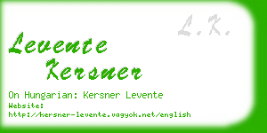 levente kersner business card